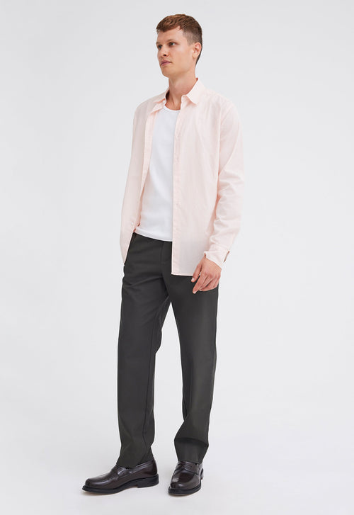 Jac+Jack Folded Collar Cotton Shirt - Powder Rosa Pink
